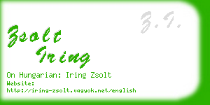 zsolt iring business card